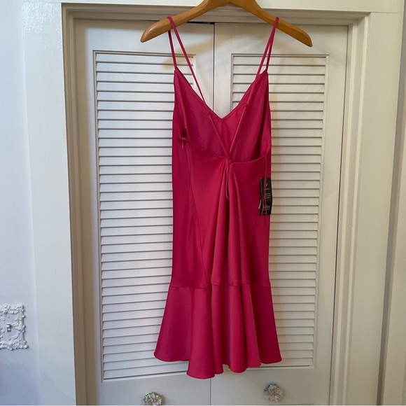 Aidan Mattox Watermelon Cowl Neckline Fit & Flare Dress, Size 14 NWT $195 - Picture 6 of 12